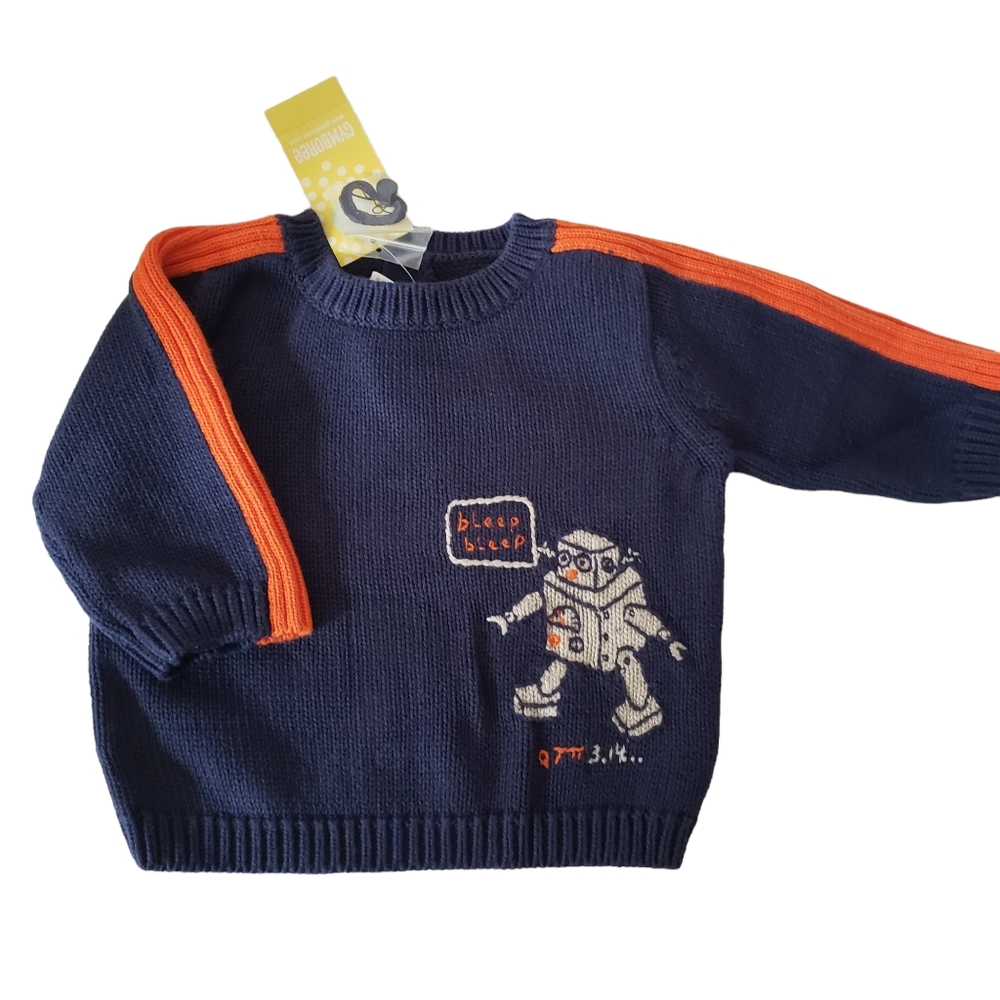 Gymboree Vintage Baby Boy pullover Sweater 3-6 Months Bleep Bleep